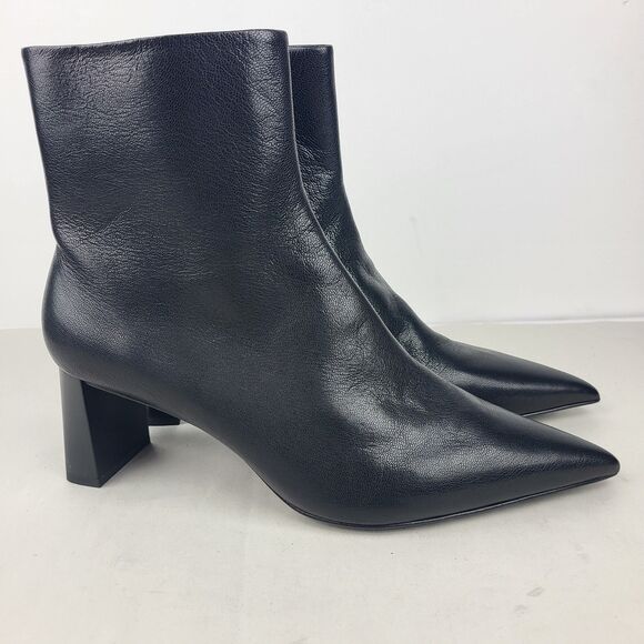 Rag & Bone Viva  Leather Ankle Boot Black Size 37 - Picture 5 of 14